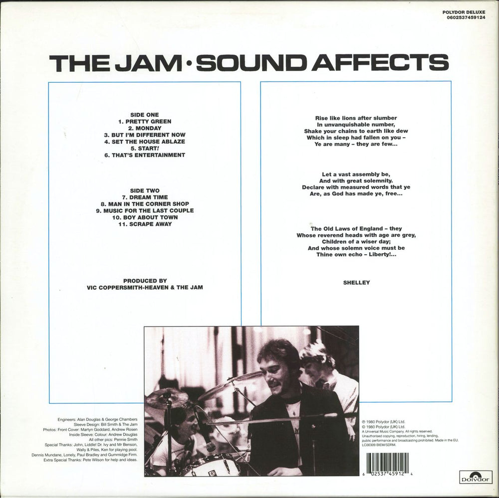 The Jam Sound Affects - 180gm Vinyl UK vinyl LP album (LP record) 602537459124