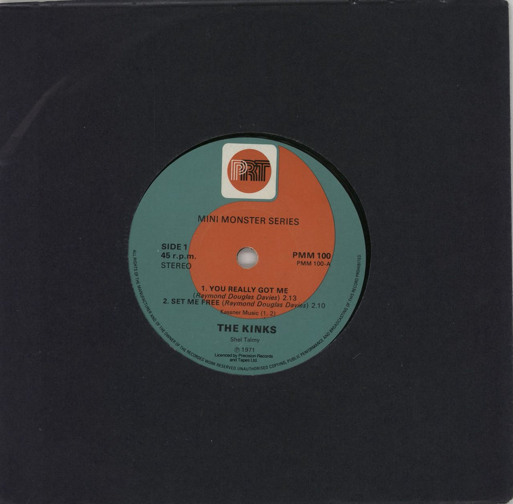 The Kinks You Really Got Me UK 7" vinyl single (7 inch record / 45) PMM100