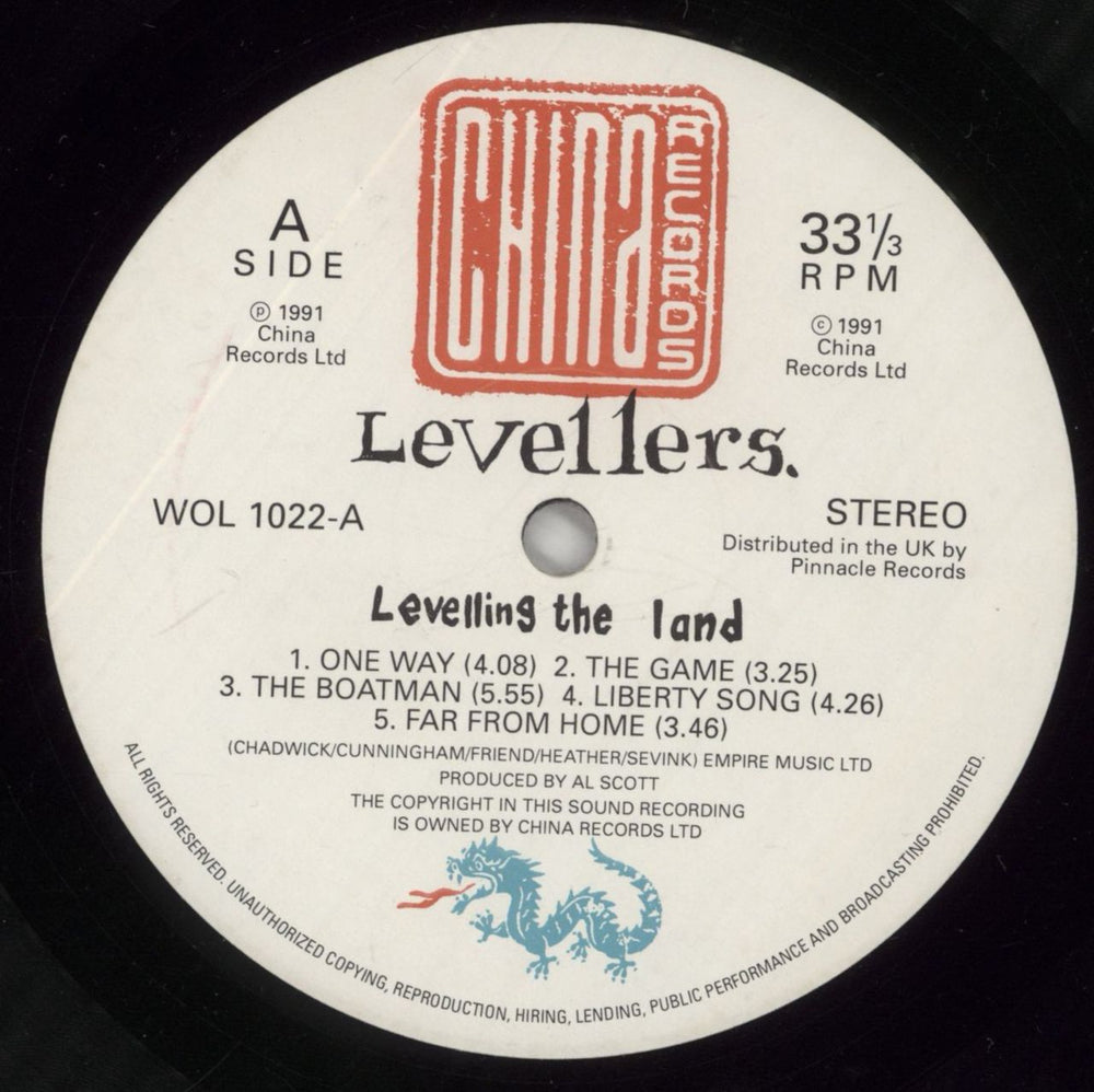 The Levellers Levelling The Land - Stickered Sleeve UK vinyl LP album (LP record) LVLLPLE672737