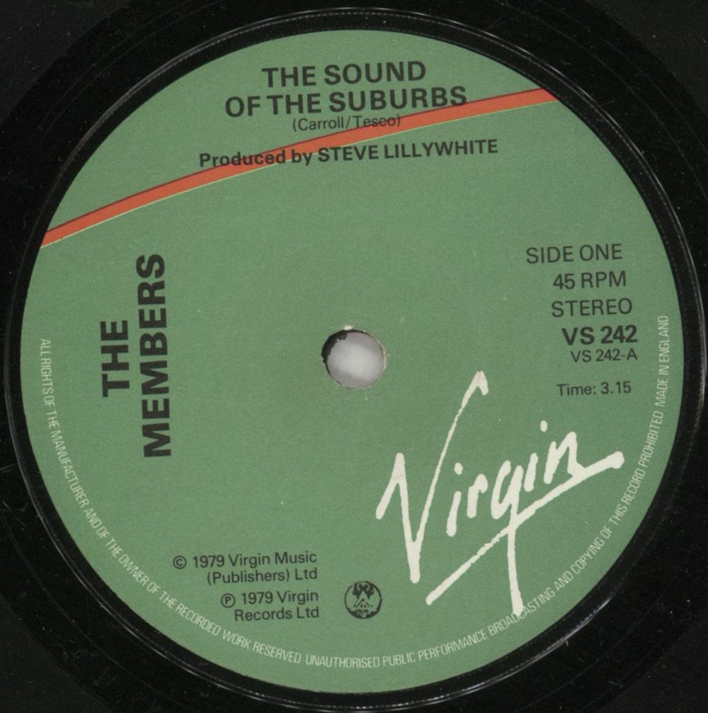 The Members The Sound Of The Suburbs - VG UK 7" vinyl single (7 inch record / 45) MMB07TH550676