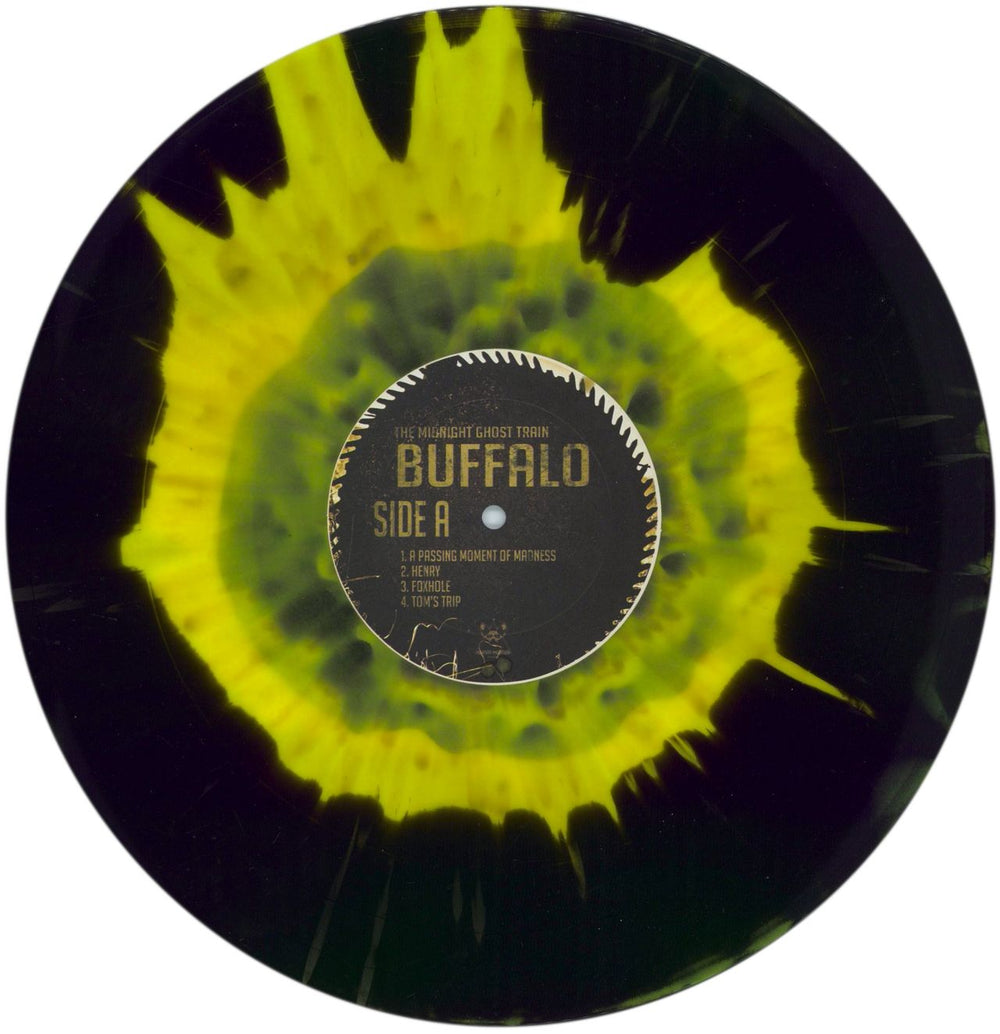 The Midnight Ghost Train Buffalo - Black & Yellow Swirl w/ Gold Splatter Vinyl Swedish vinyl LP album (LP record) 9SNLPBU873135