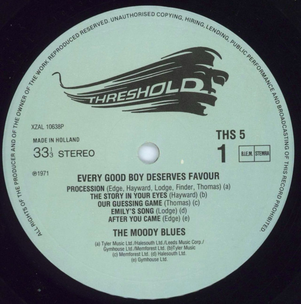 The Moody Blues Every Good Boy Deserves Favour Dutch vinyl LP album (LP record) MBLLPEV807201