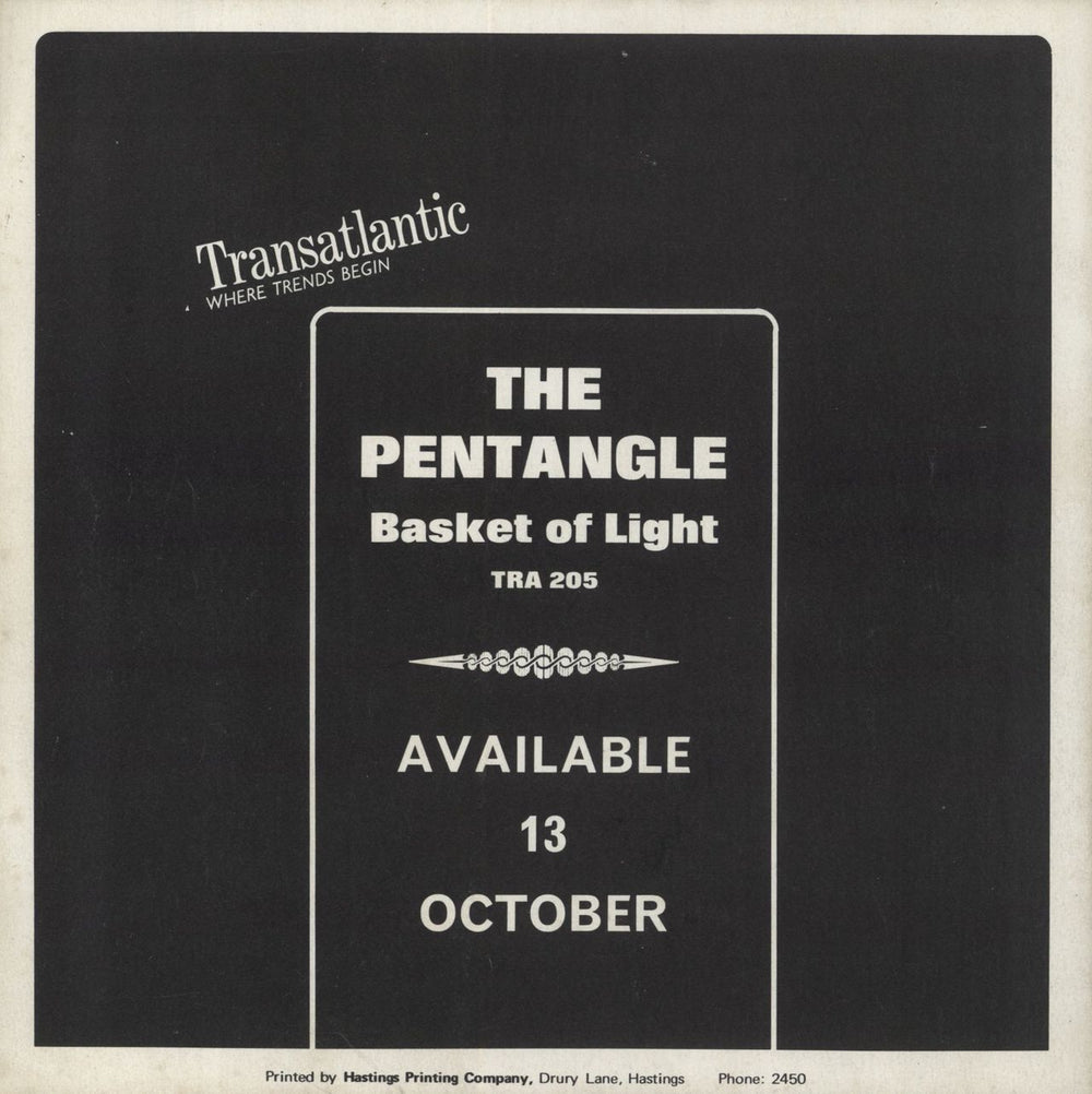 The Pentangle The Pentangle Souvenir Brochure UK tour programme