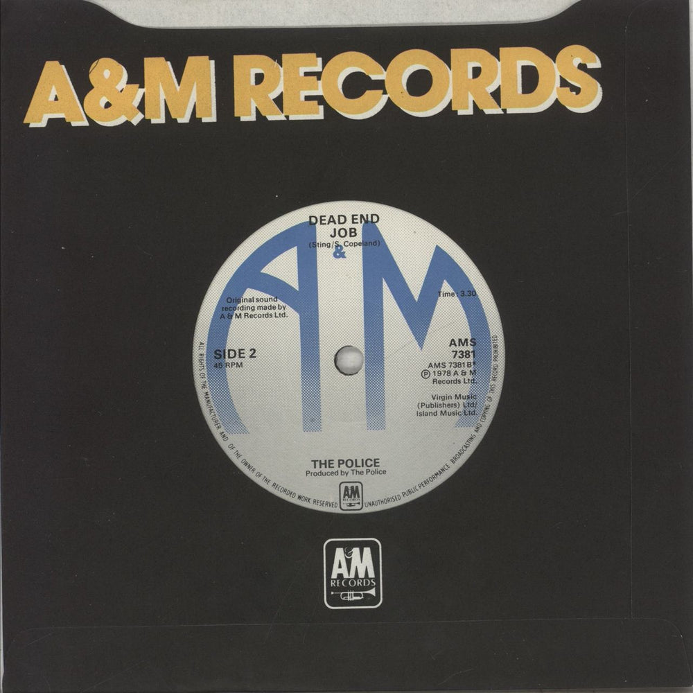 The Police Can't Stand Losing You - Blue labels UK 7" vinyl single (7 inch record / 45)