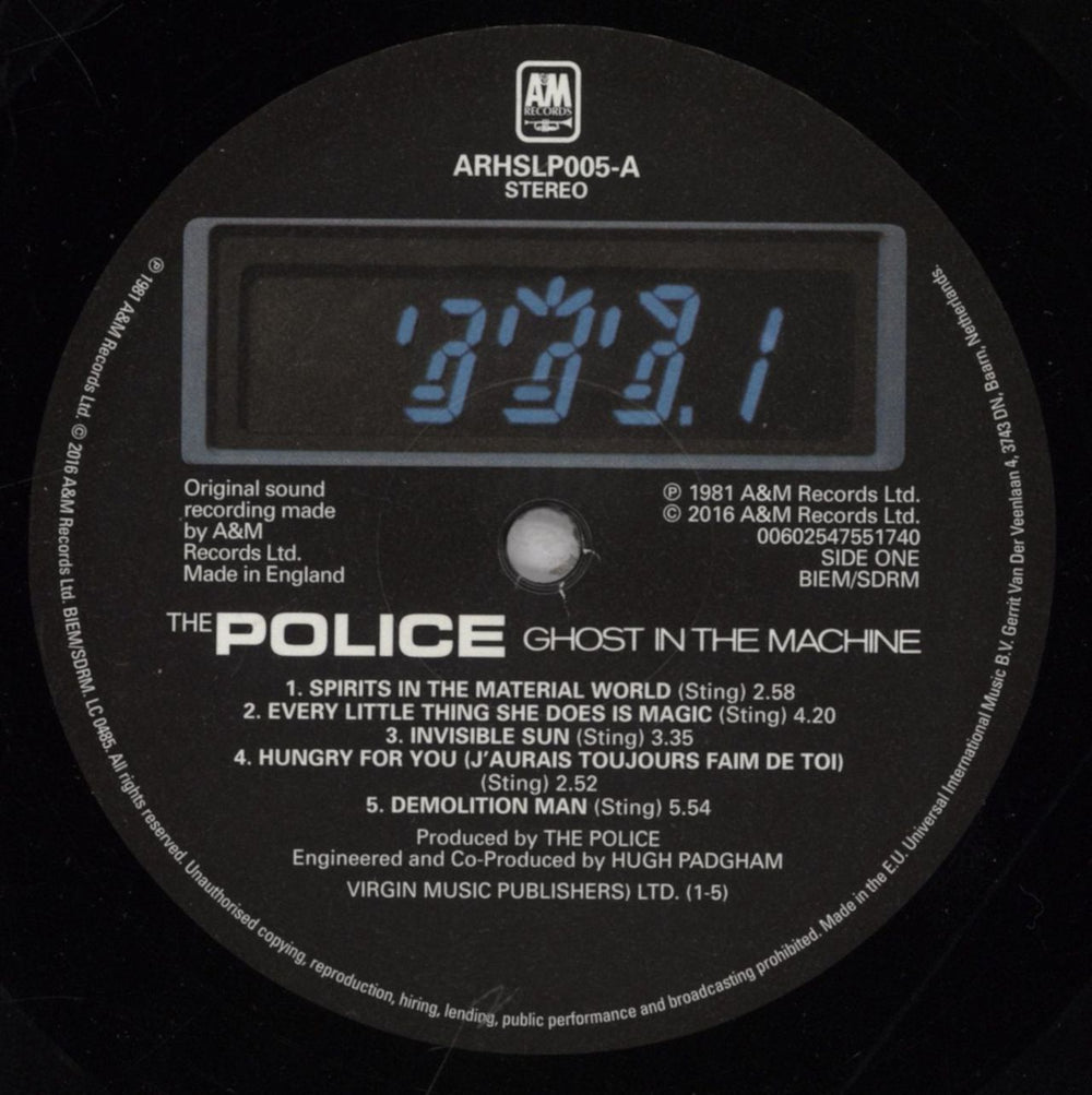 The Police Ghost In The Machine - Half Speed Mastered UK vinyl LP album (LP record) POLLPGH844043