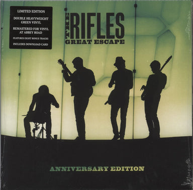 The Rifles Great Escape - Neon Green Vinyl + Autographed Test Pressing + Autographed Print UK 3-LP vinyl record set (Triple LP Album) BUNDLE