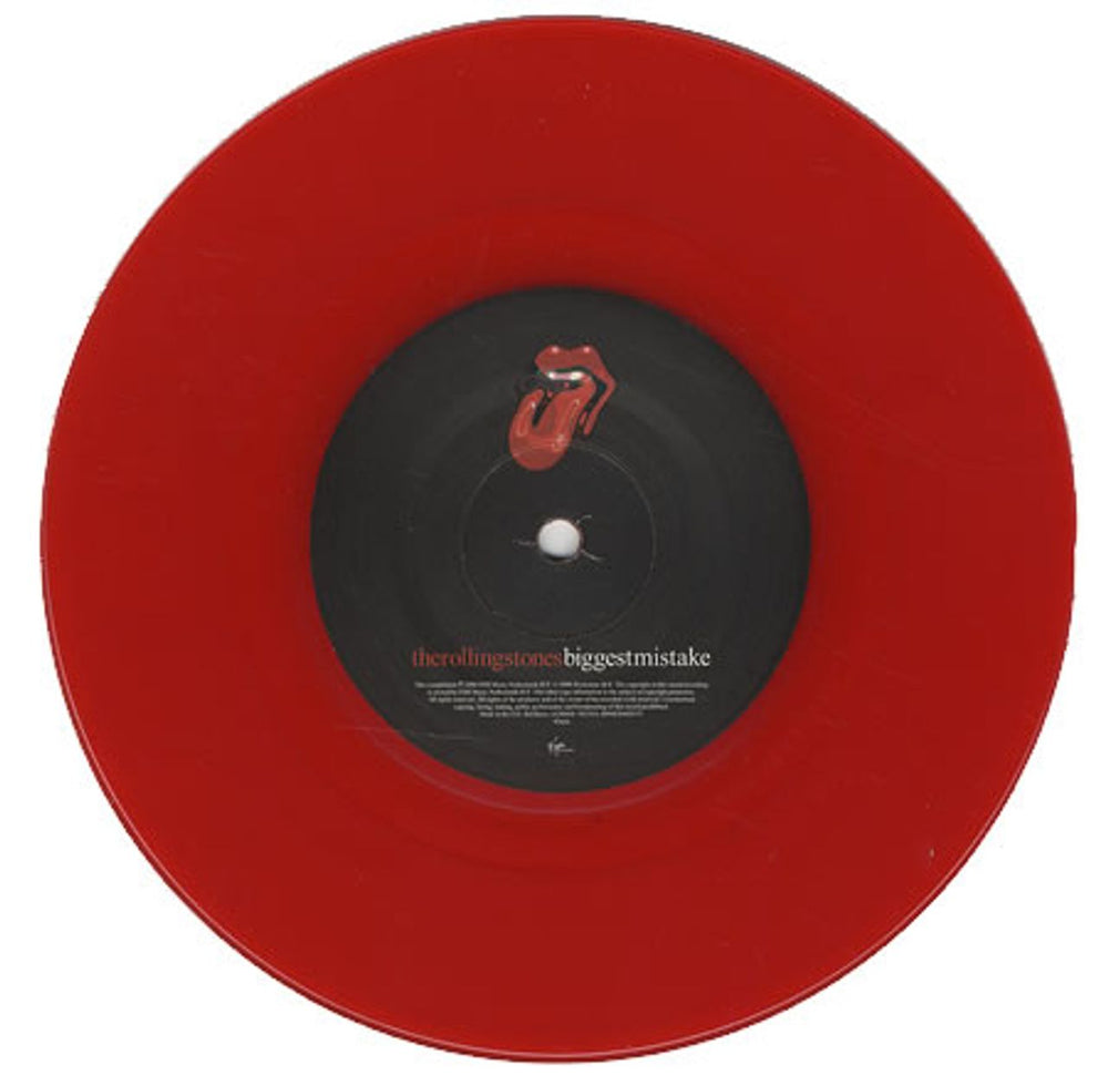 The Rolling Stones Biggest Mistake - Red vinyl - EX UK 7" vinyl single (7 inch record / 45) ROL07BI423785