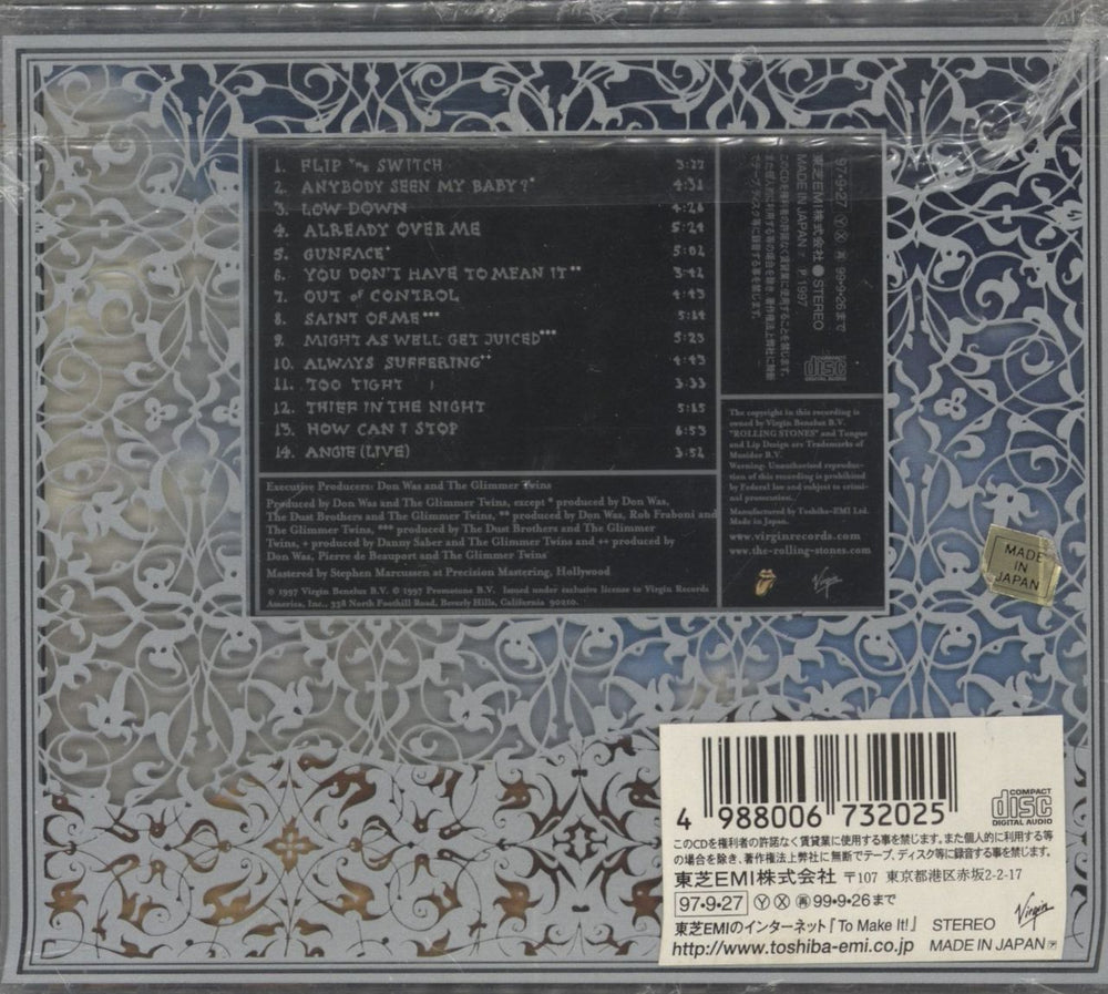 The Rolling Stones Bridges To Babylon - Slipcase + Obi stickered bag Japanese CD album (CDLP) 4988006732025