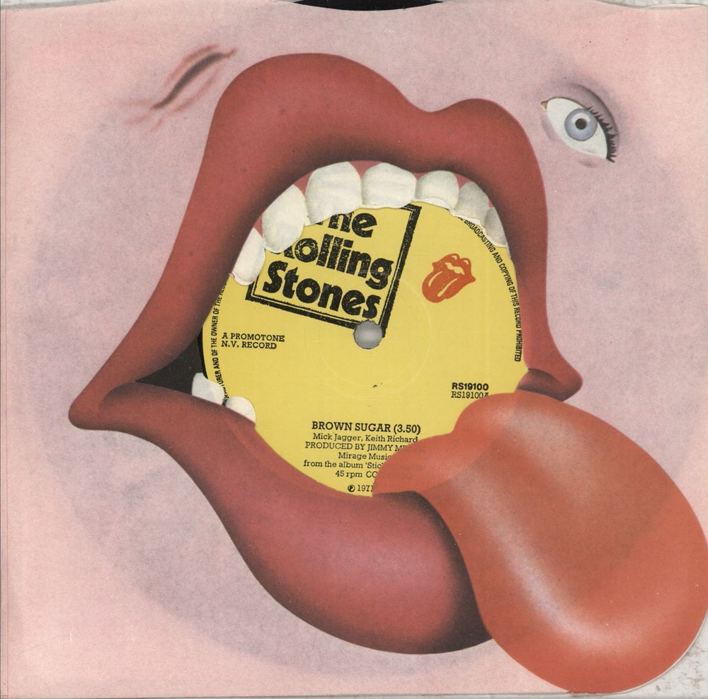 The Rolling Stones Brown Sugar - Solid UK 7" vinyl single (7 inch record / 45) RS19100