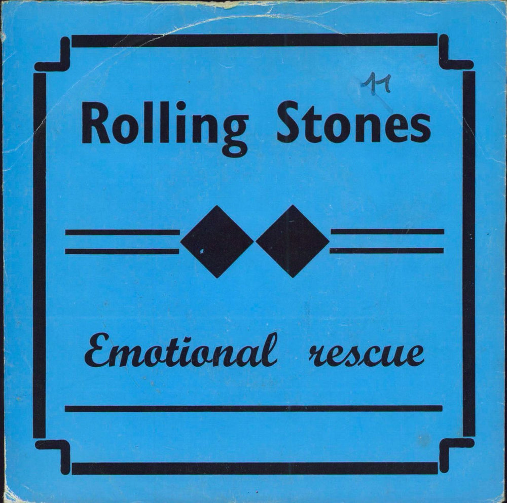 The Rolling Stones Emotional Rescue + Blue p/s Belgian 7" vinyl single (7 inch record / 45)