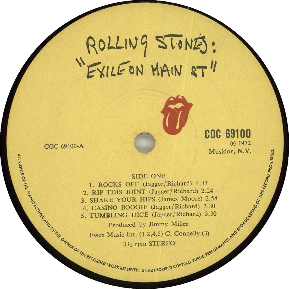 The Rolling Stones Exile On Main St + Inners - VG UK 2-LP vinyl record set (Double LP Album)