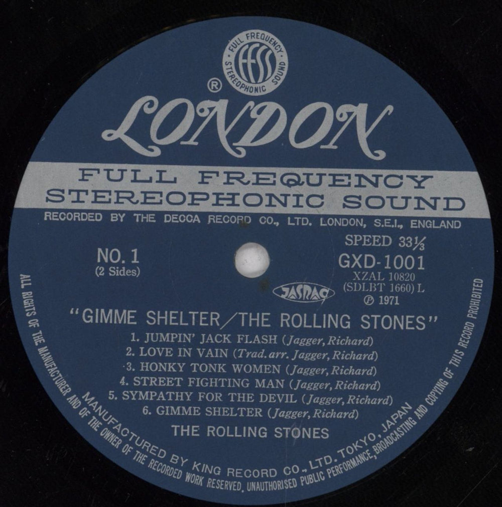 The Rolling Stones Gimme Shelter Japanese vinyl LP album (LP record) ROLLPGI318586