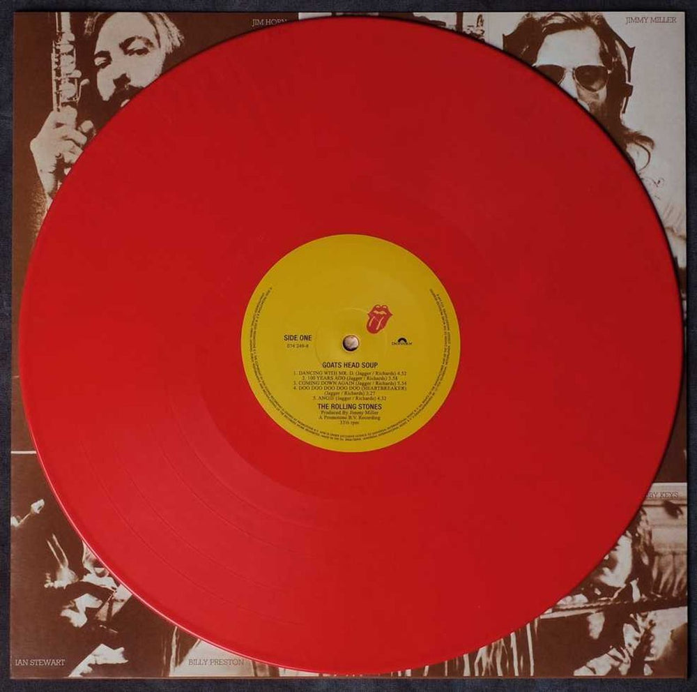 The Rolling Stones Goats Head Soup - RS No.9 Carnaby - Red Vinyl UK vinyl LP album (LP record) ROLLPGO752802
