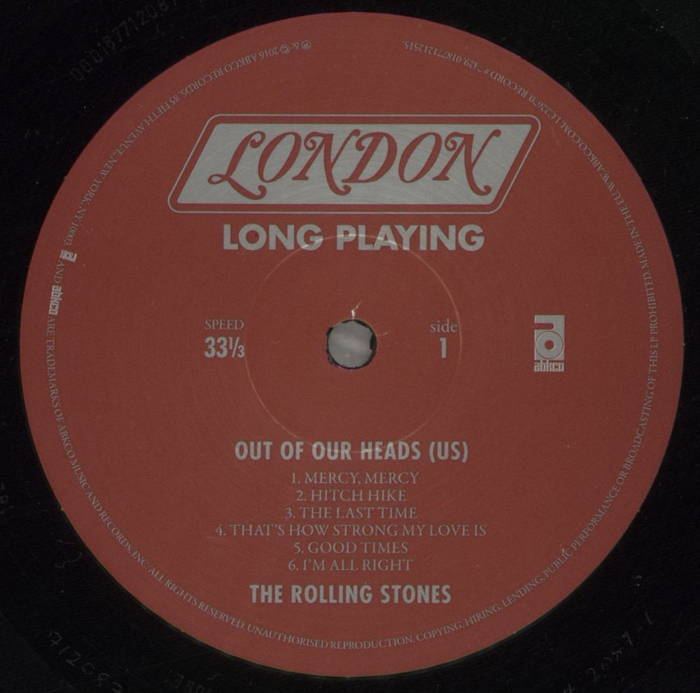 The Rolling Stones Out Of Our Heads: US Version UK vinyl LP album (LP record) ROLLPOU879679