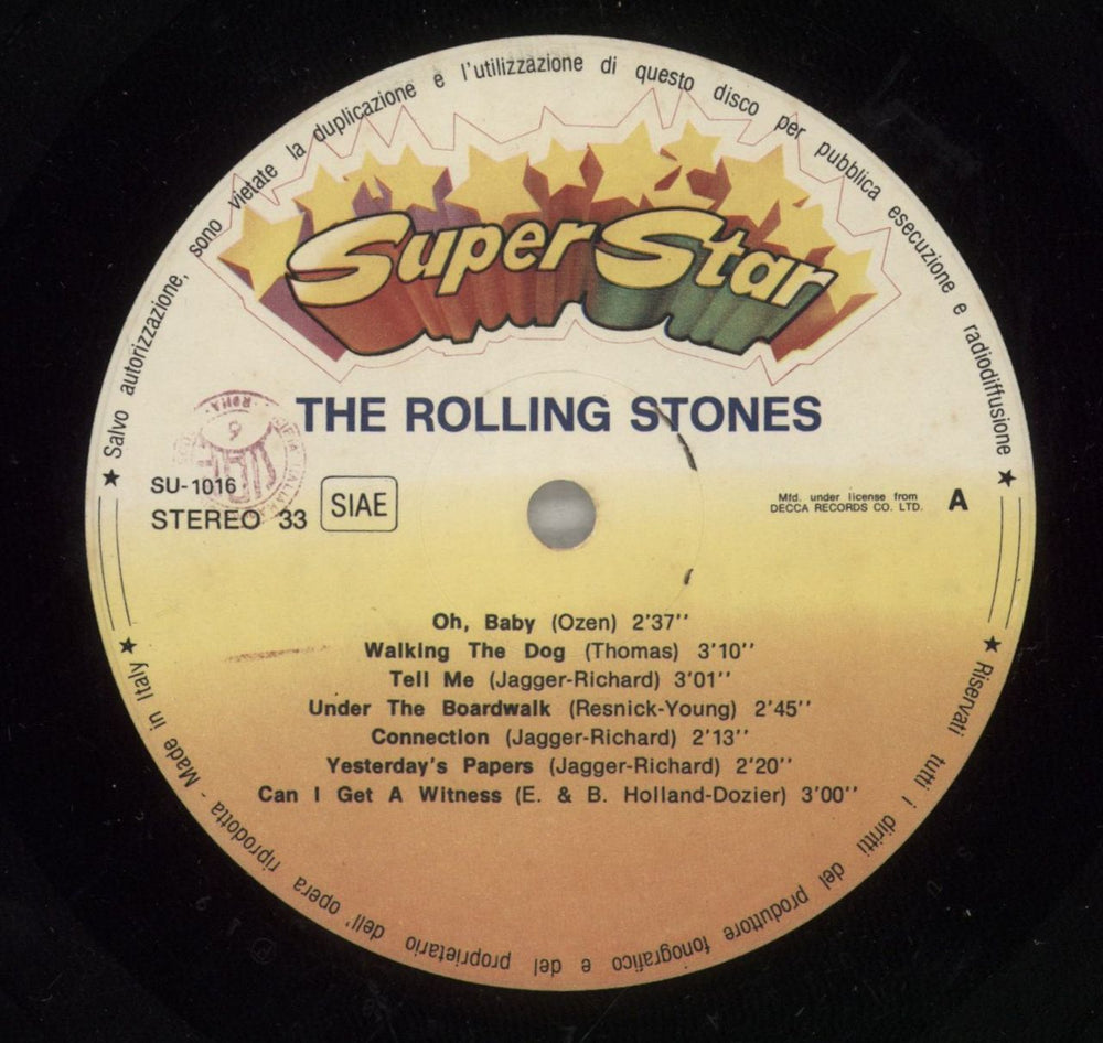 The Rolling Stones Rolling Stones Italian vinyl LP album (LP record) ROLLPRO881022