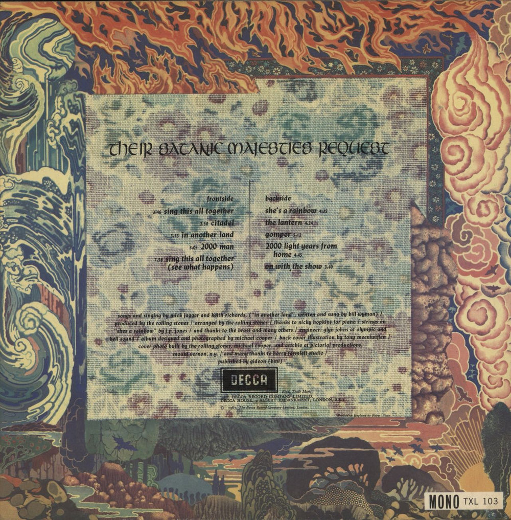 The Rolling Stones Their Satanic Majesties Request - 1st - G UK vinyl LP album (LP record)