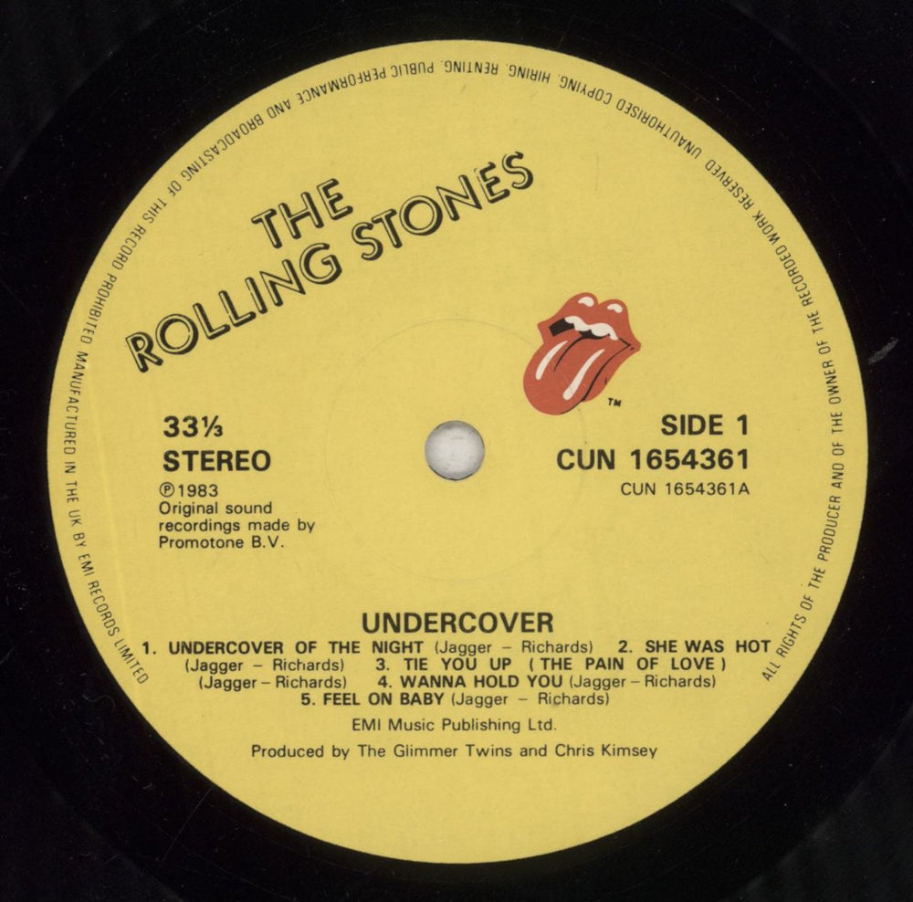 The Rolling Stones Undercover + Subscription Insert UK vinyl LP album (LP record) ROLLPUN765035
