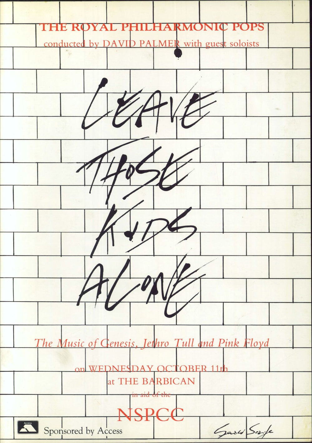 The Royal Philharmonic Orchestra Leave Those Kids Alone UK tour programme TOUR PROGRAMME