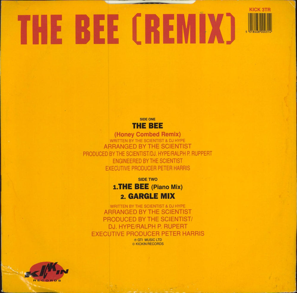 The Scientist The Bee (Remix) UK 12" vinyl single (12 inch record / Maxi-single) 5018468000314