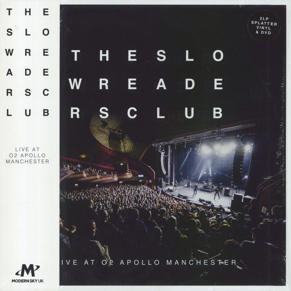 The Slow Readers Club Live At O2 Apollo Manchester - Black Splattered Vinyl + DVD + Opened Shrink UK 2-LP vinyl record set (Double LP Album) M110-UK-LP