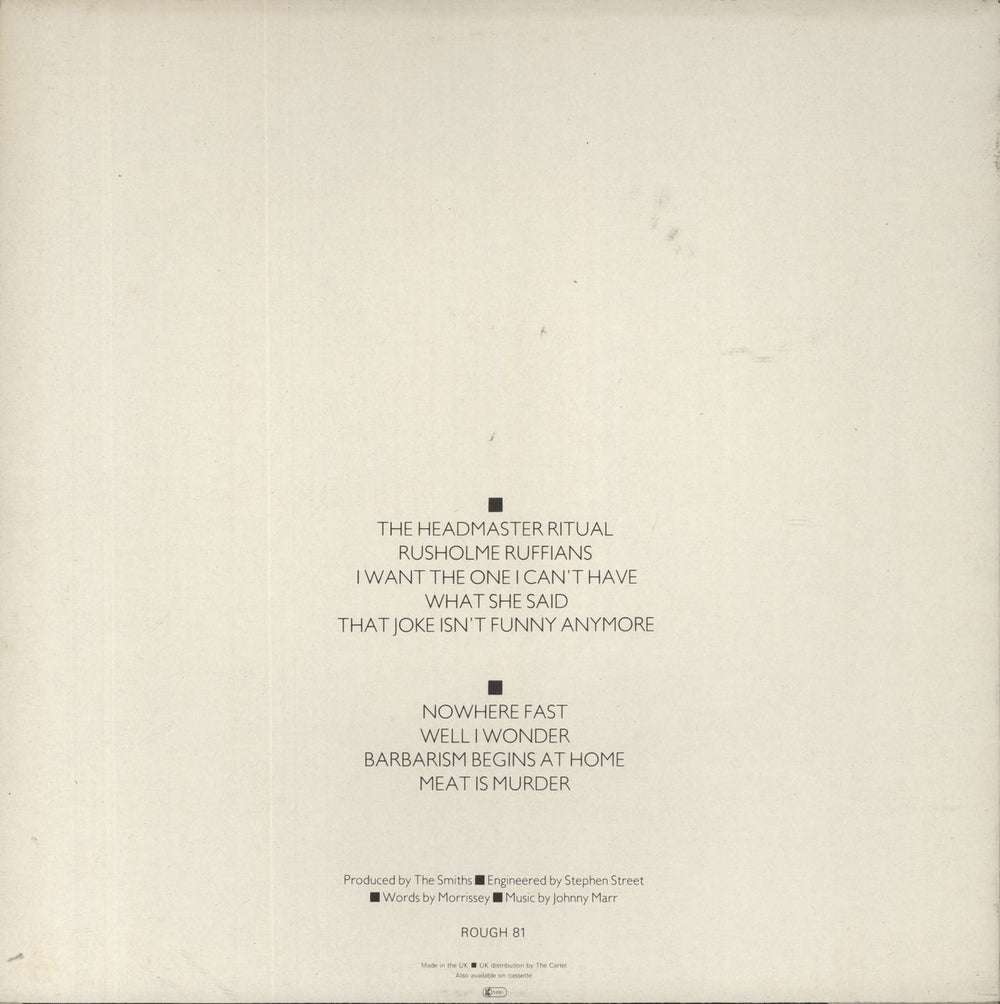 The Smiths Meat Is Murder UK vinyl LP album (LP record)