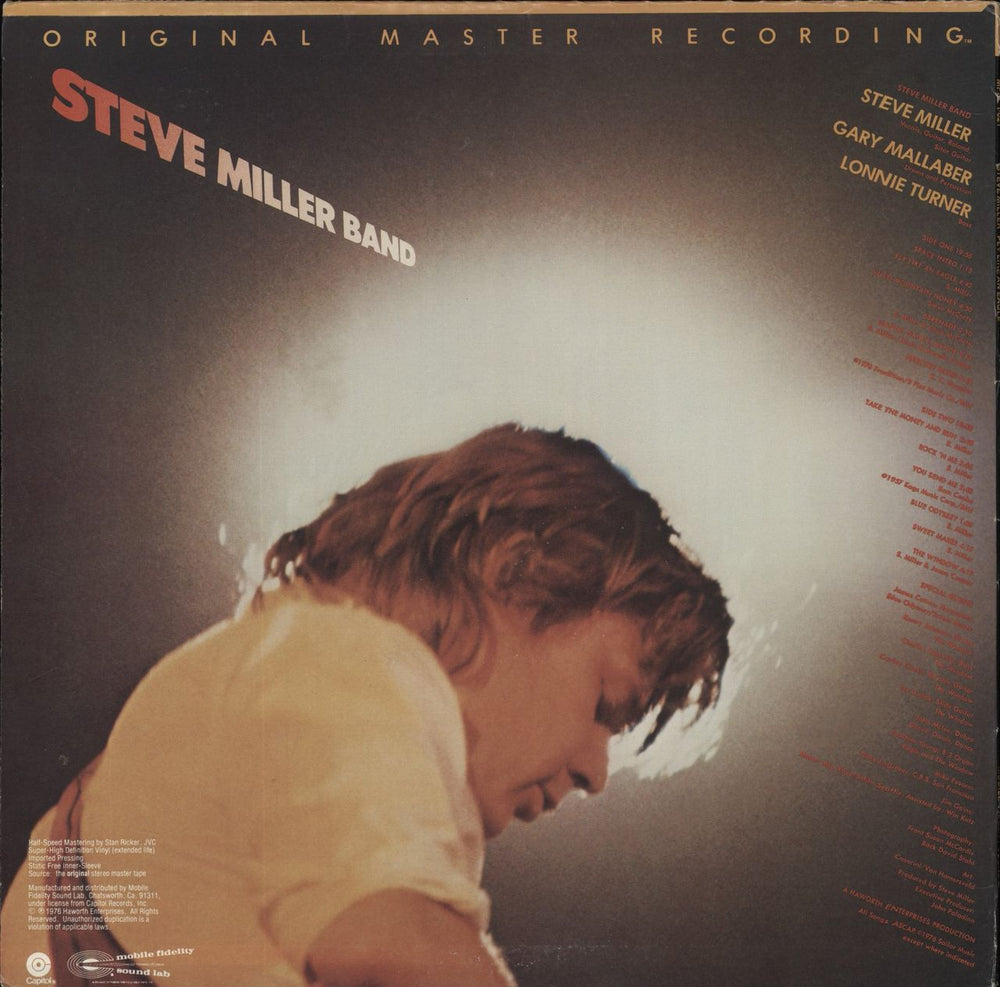 The Steve Miller Band Fly Like An Eagle - Half-Speed Mastered US vinyl LP album (LP record)