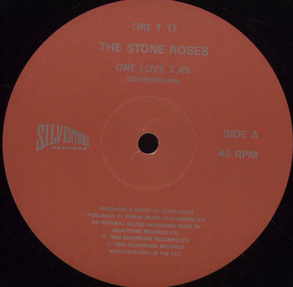 The Stone Roses One Love + Print - EX UK 12" vinyl single (12 inch record / Maxi-single) STO12ON85591