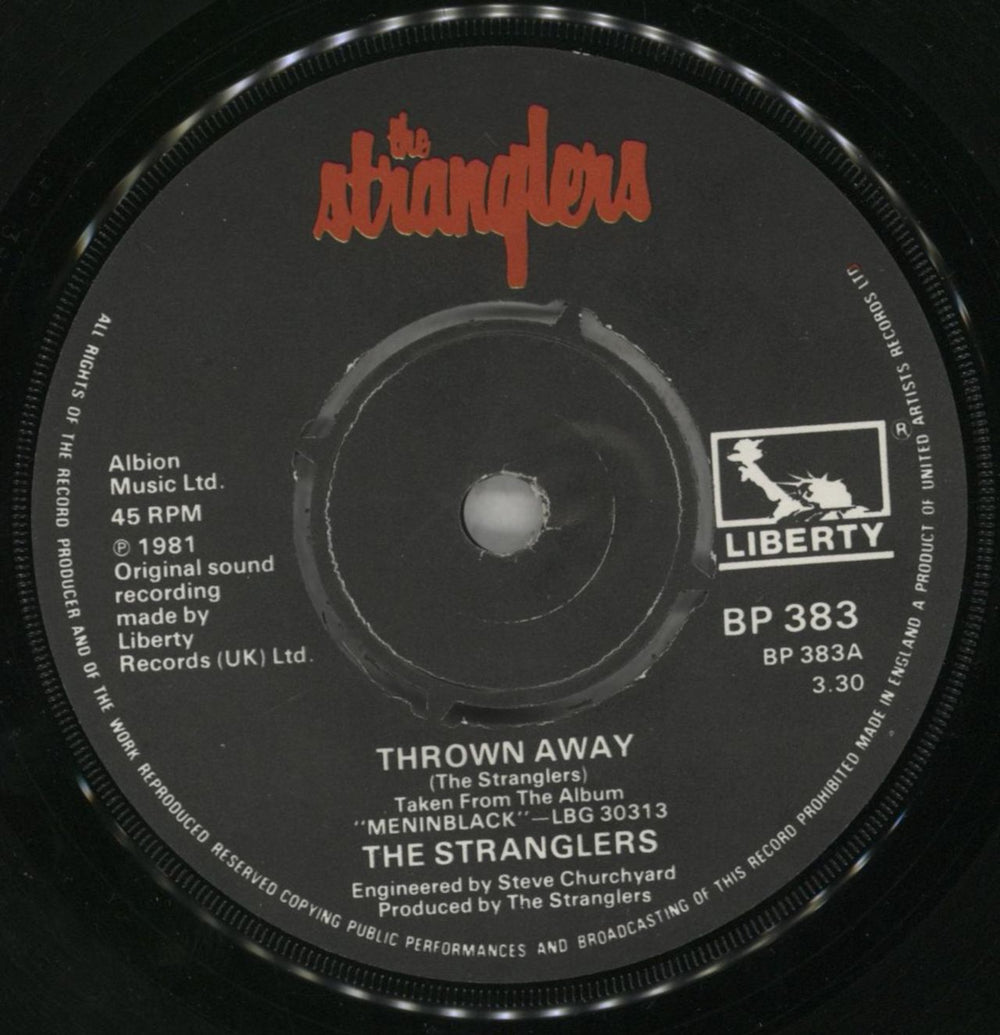 The Stranglers Thrown Away UK 7" vinyl single (7 inch record / 45) STR07TH171520