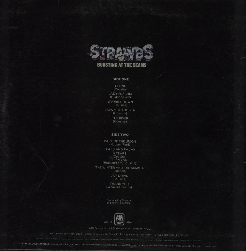 The Strawbs Bursting At The Seams - Red Vinyl - EX UK vinyl LP album (LP record)