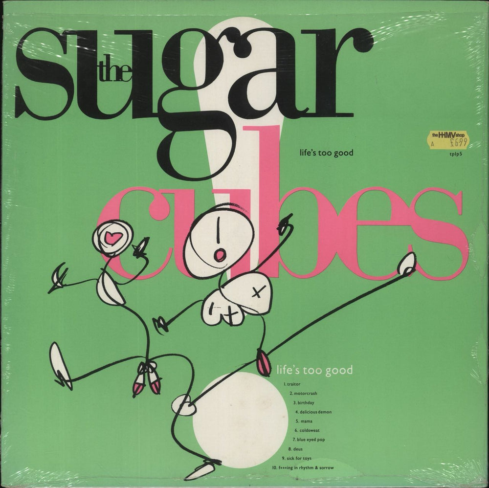 The Sugarcubes Life's Too Good - Green Sleeve UK vinyl LP album (LP record) TPLP5