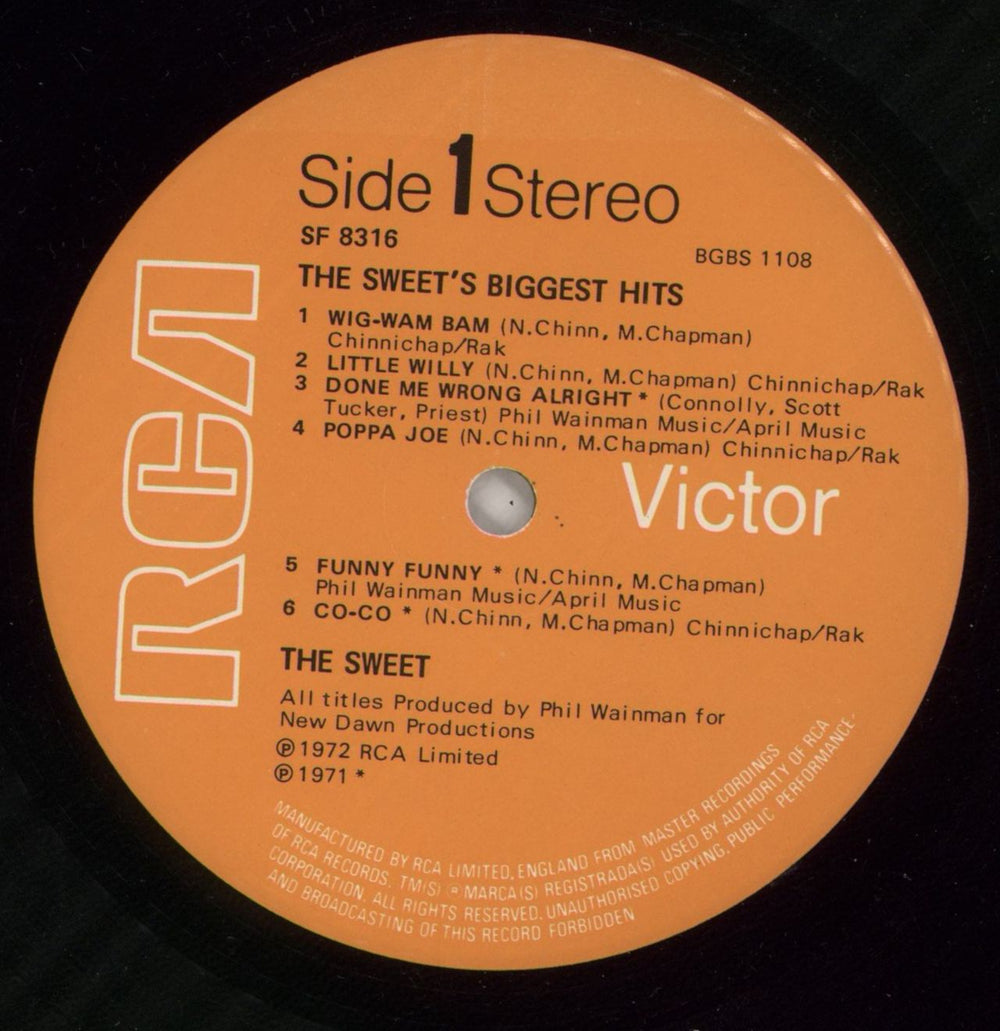 The Sweet The Sweet's Biggest Hits - Laminated sleeve UK vinyl LP album (LP record) SWTLPTH866657