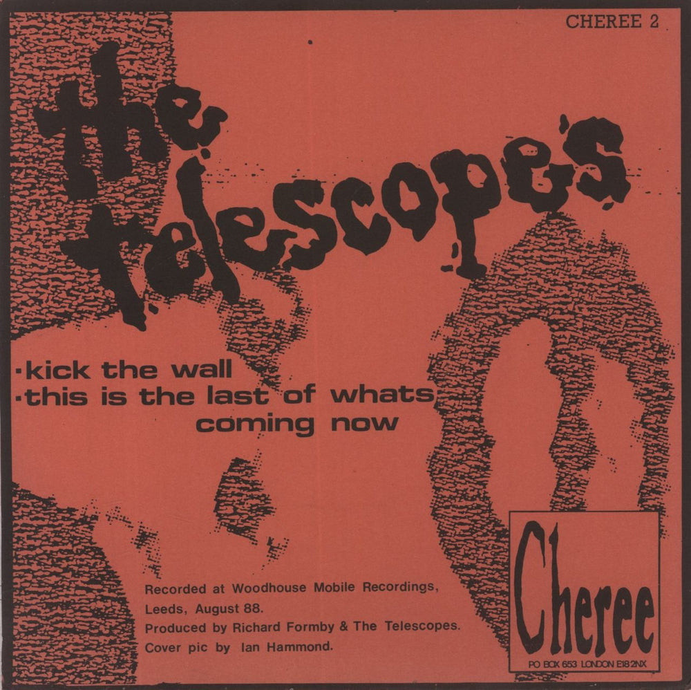 The Telescopes Kick The Wall - 2nd + Red Sleeve UK 7" vinyl single (7 inch record / 45)