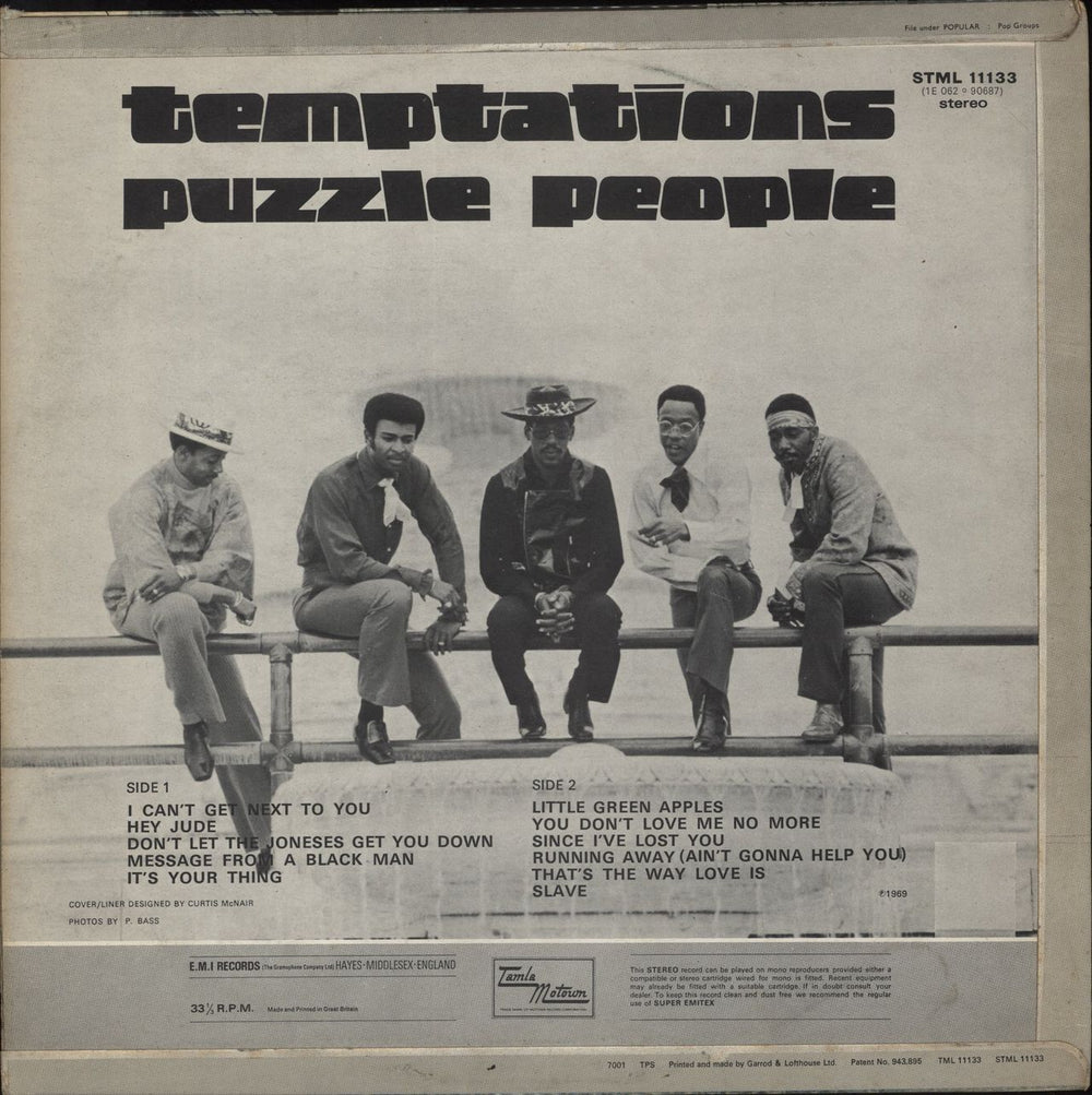 The Temptations Puzzle People UK vinyl LP album (LP record)