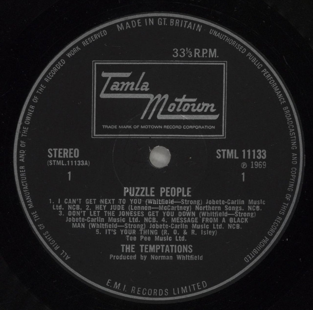 The Temptations Puzzle People UK vinyl LP album (LP record) TEMLPPU600017