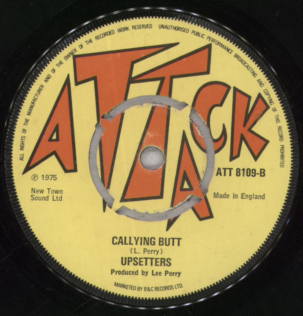 The Upsetters Bushwood Contrash / Callying Butt UK 7" vinyl single (7 inch record / 45)