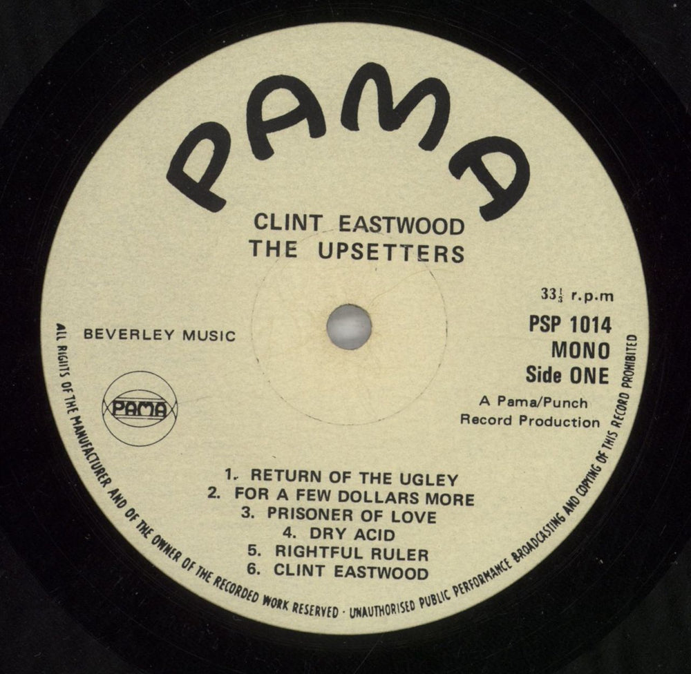 The Upsetters Clint Eastwood - VG UK vinyl LP album (LP record) TB8LPCL870948