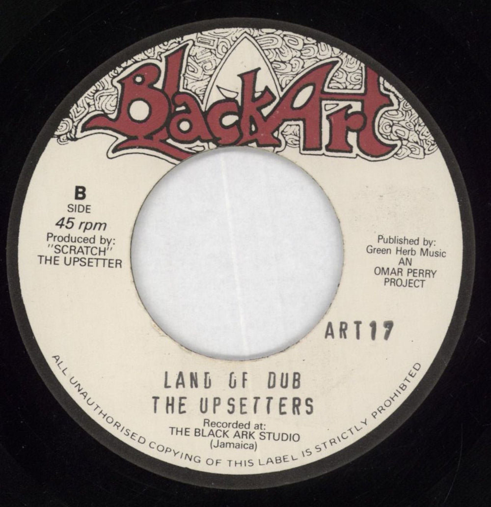 The Upsetters Land Of Love UK 7" vinyl single (7 inch record / 45)