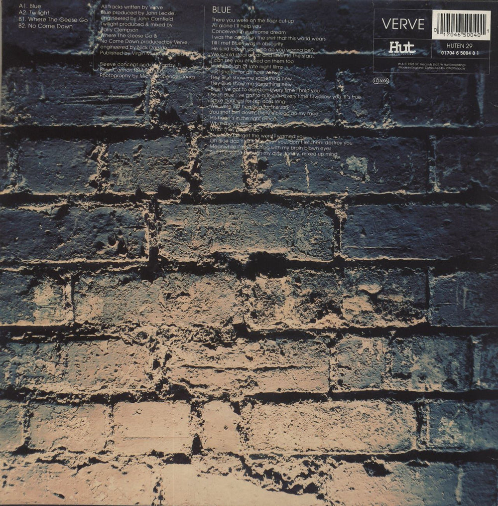 The Verve Blue - VG UK 10" vinyl single (10 inch record) 017046500401