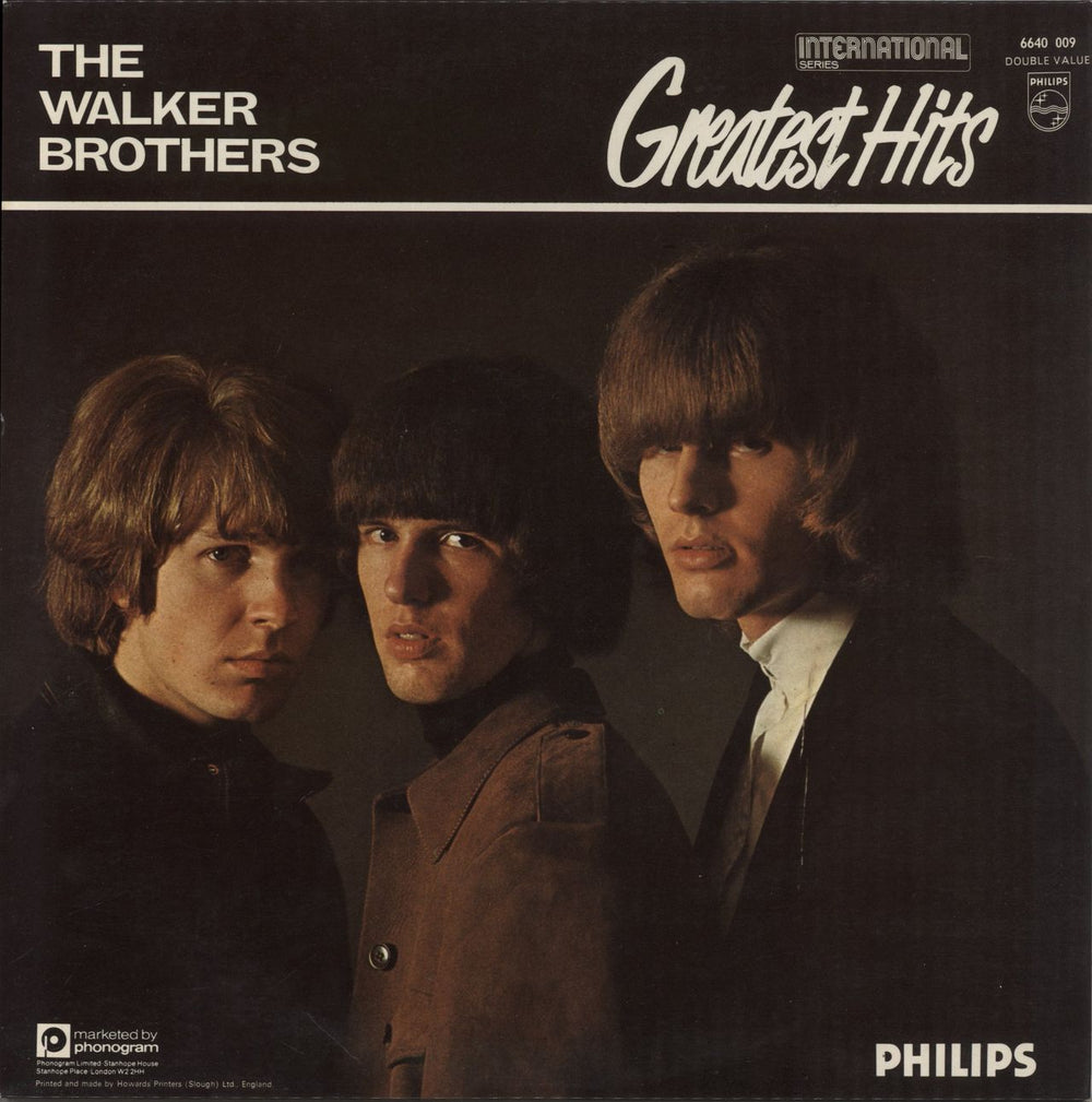 The Walker Brothers Greatest Hits - stickered p/s UK 2-LP vinyl record set (Double LP Album)