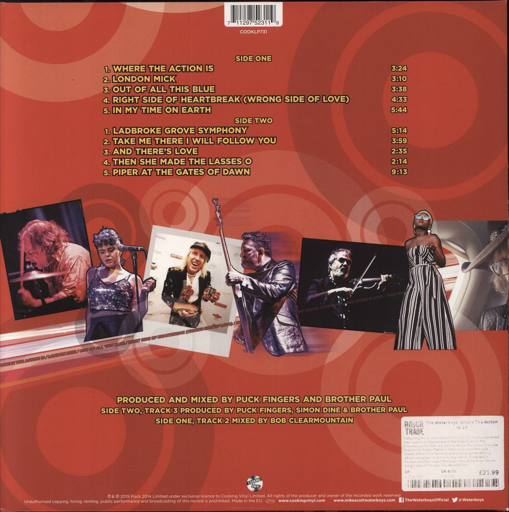 The Waterboys Where The Action Is - 180gram Vinyl UK vinyl LP album (LP record) 711297523119