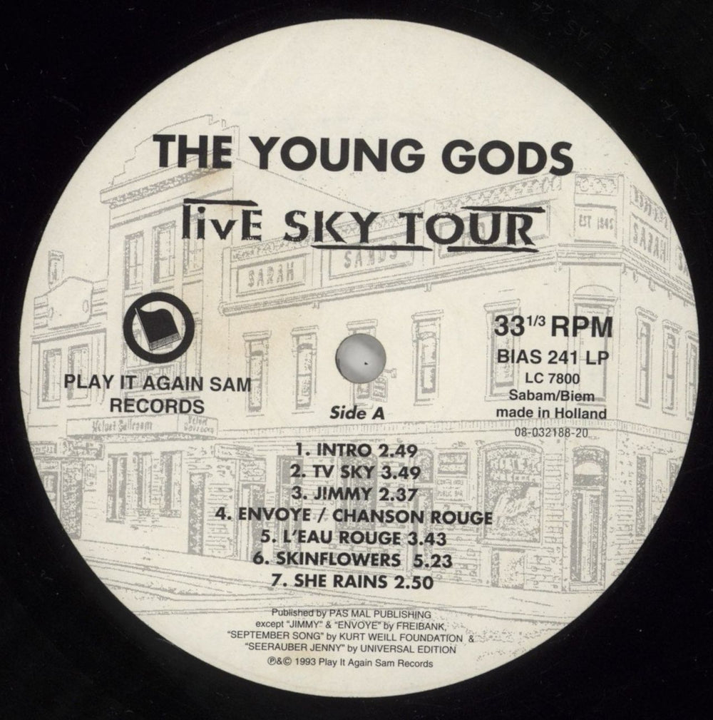 The Young Gods Live Sky Tour - stickered p/s Dutch vinyl LP album (LP record) YGGLPLI444229