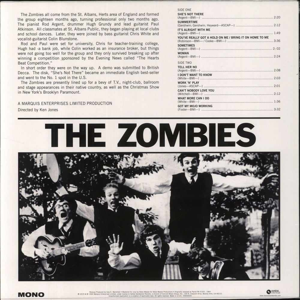 The Zombies The Zombies US vinyl LP album (LP record) ZOMLPTH842472