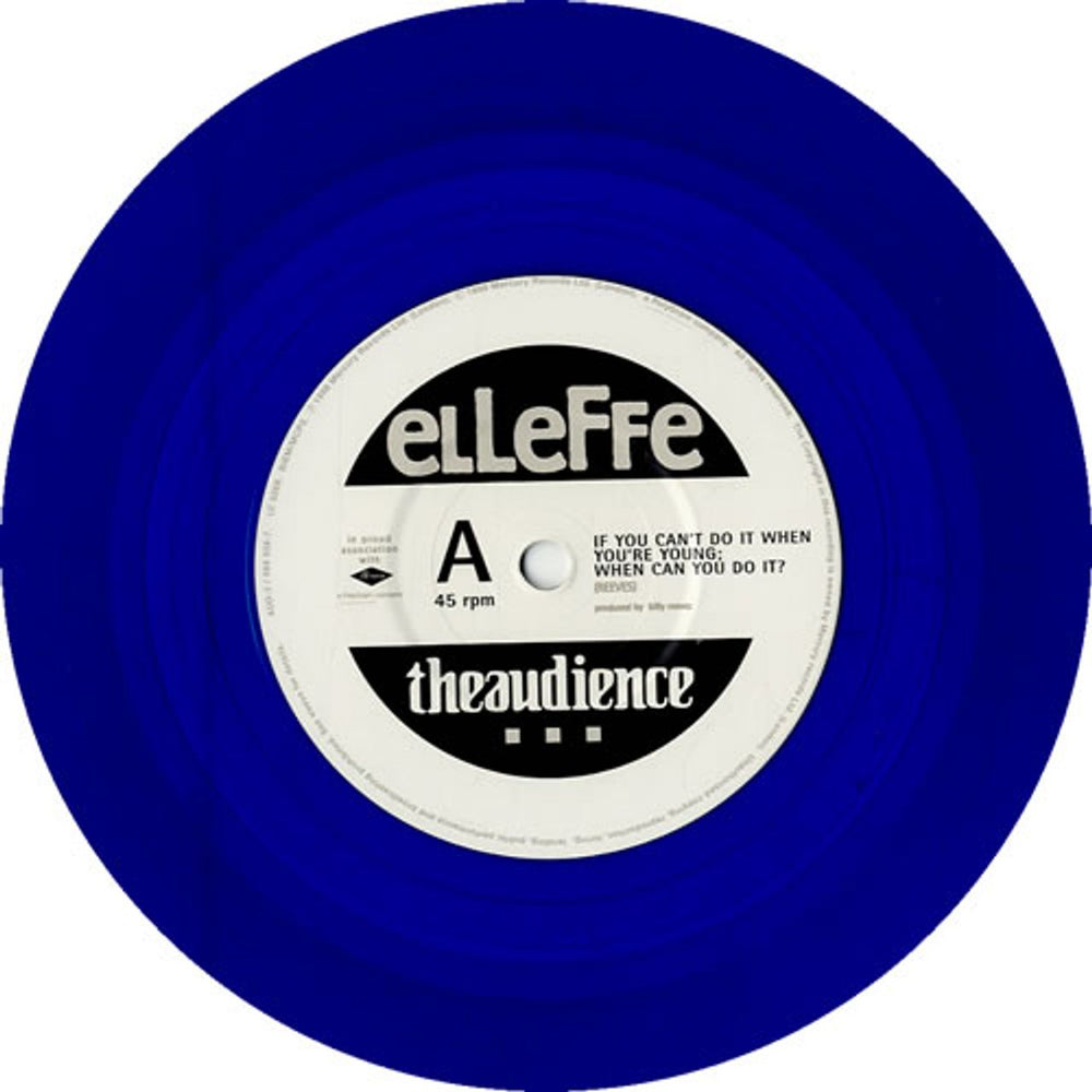 Theaudience If You Can't Do It When You're Young... - Blue Vinyl UK 7" vinyl single (7 inch record / 45) TUD07IF164909