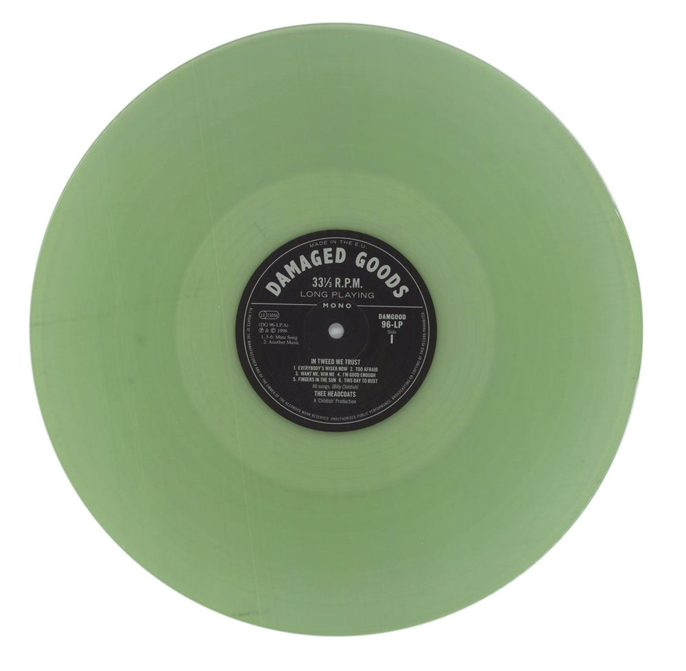 Thee Headcoats In Tweed We Trust - Duck Egg Blue Vinyl UK vinyl LP album (LP record) HDCLPIN859447