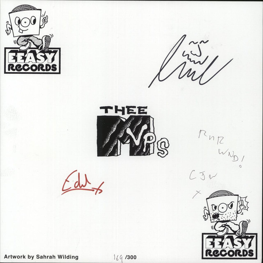 Thee MVPs Science Fiction - Blue Splatter Vinyl - Autographed + Slipmat UK vinyl LP album (LP record)