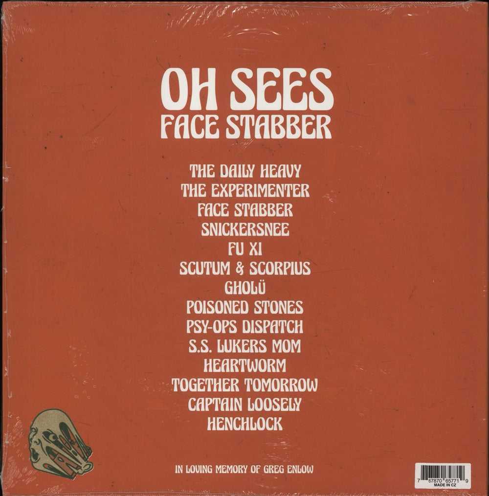 Thee Oh Sees Face Stabber - Orange Vinyl & Red Vinyl UK 2-LP vinyl record set (Double LP Album) 767870657719