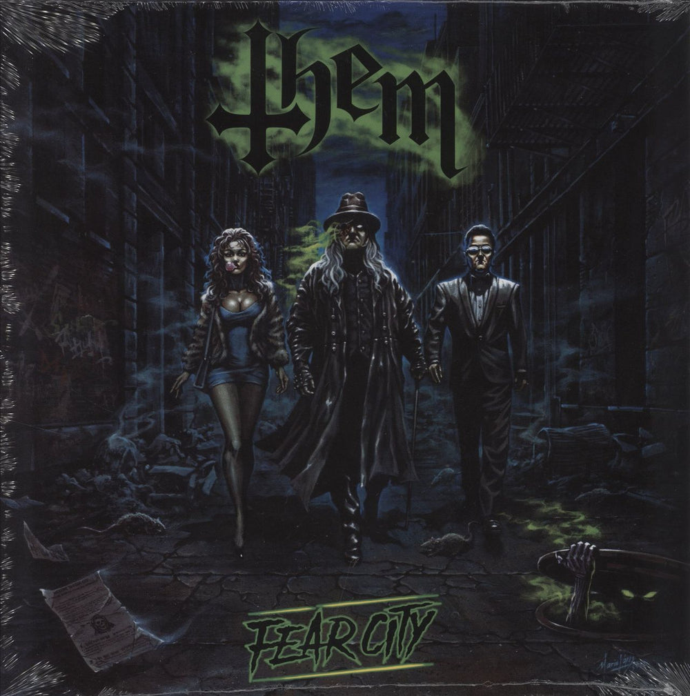 Them [Metal] Fear City - Green With Black Splatter Vinyl - Sealed UK vinyl LP album (LP record) SPV245981LP