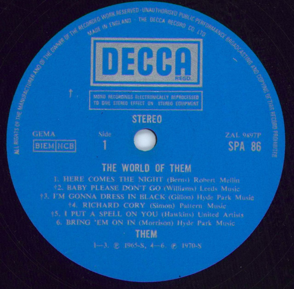 Them The World Of Them UK vinyl LP album (LP record) T-MLPTH129362