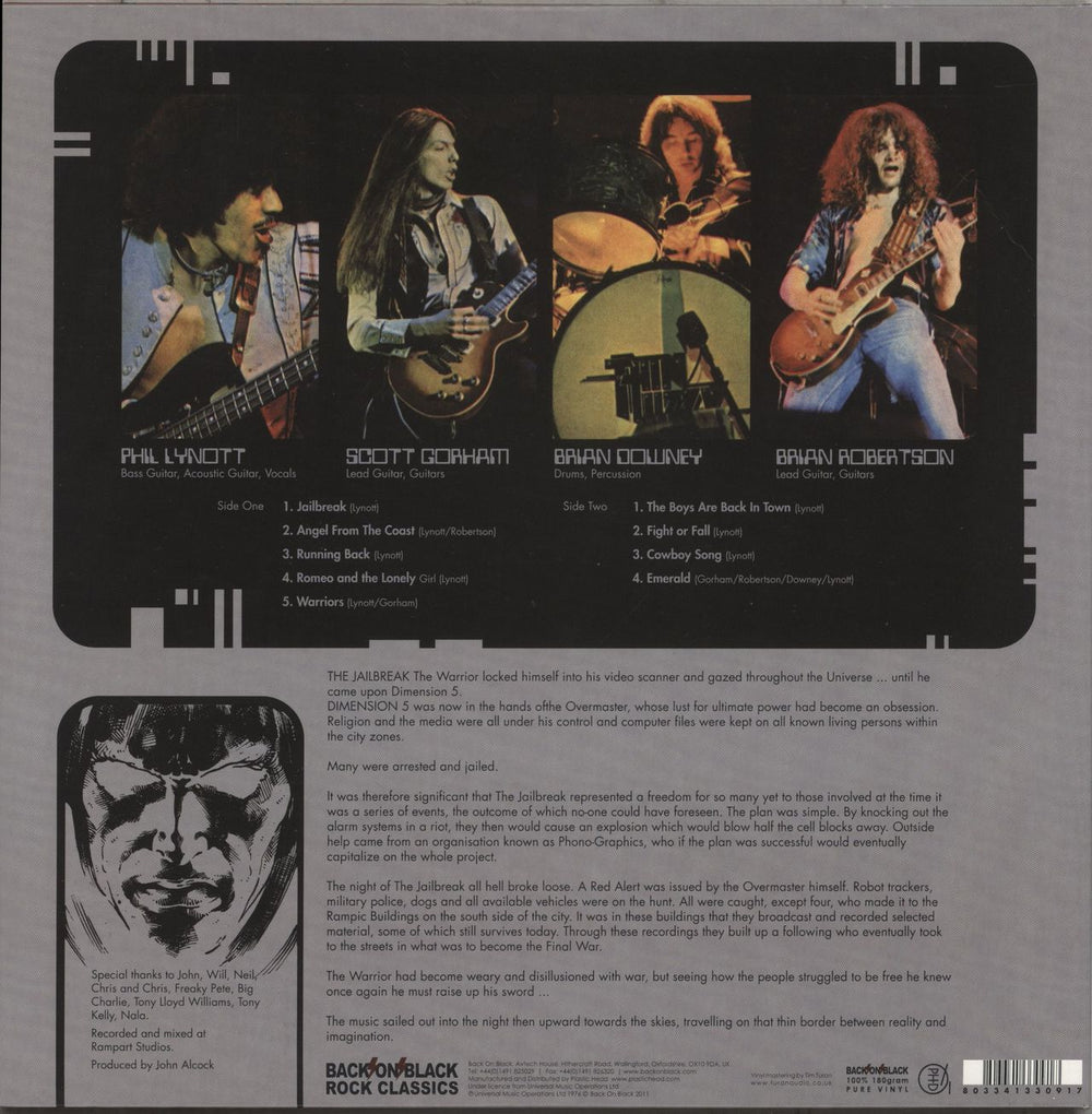 Thin Lizzy Jailbreak - 180gm UK vinyl LP album (LP record) 600753103760