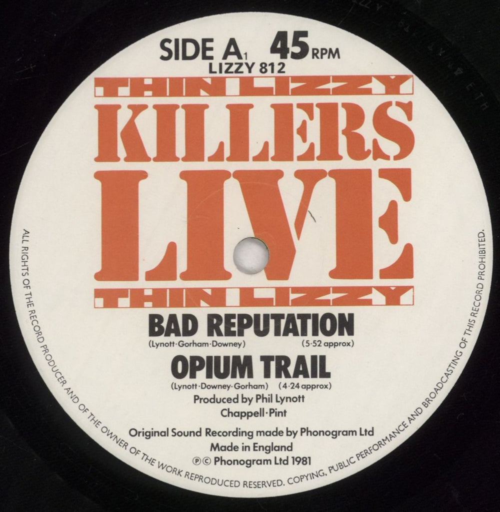 Thin Lizzy Killers Live EP - VG UK 12" vinyl single (12 inch record / Maxi-single) THI12KI849983